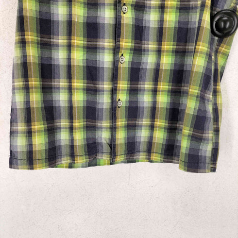 ディーゼル DIESEL チェック柄ワッペンデザイン開襟シャツ Y2K レディース  XL